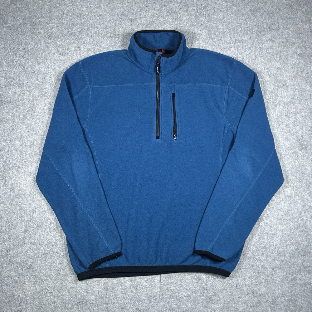 Mondetta‎ Fleece Jacket Men's Size 2XL XXL Blue Full Zip Sweater Baggy